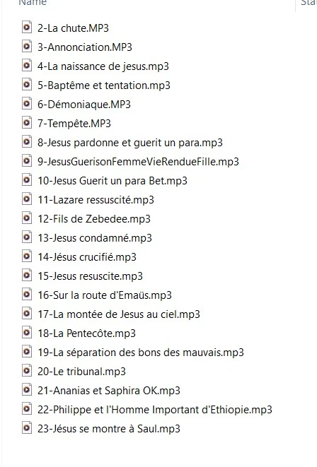 histoires bibliques